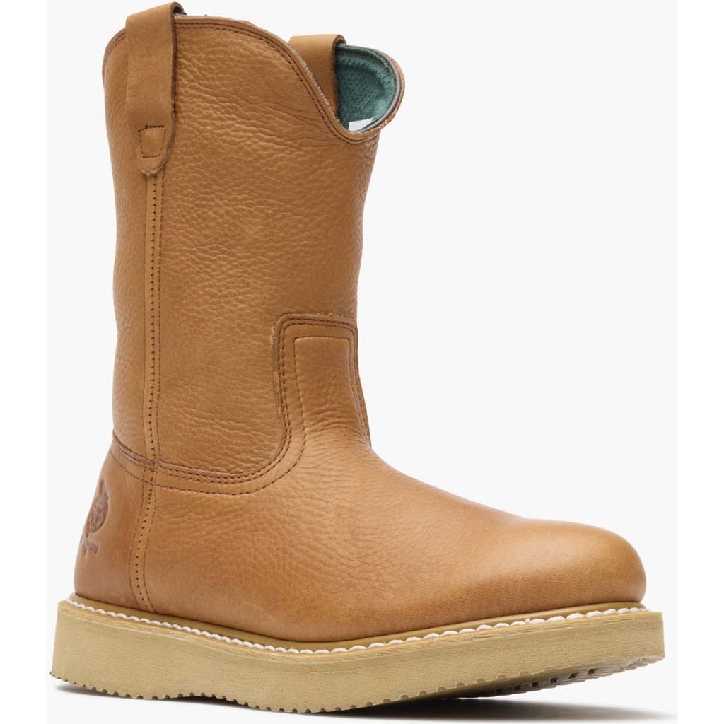 Georgia Boot Wedge Work Wellington In Brown