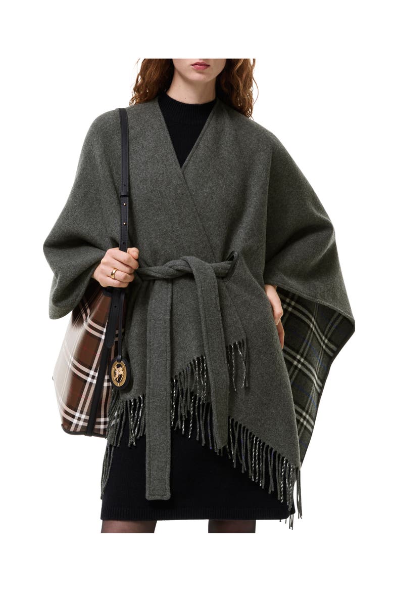 Wool Tay Cape, Alternate, color, Marlborough grey