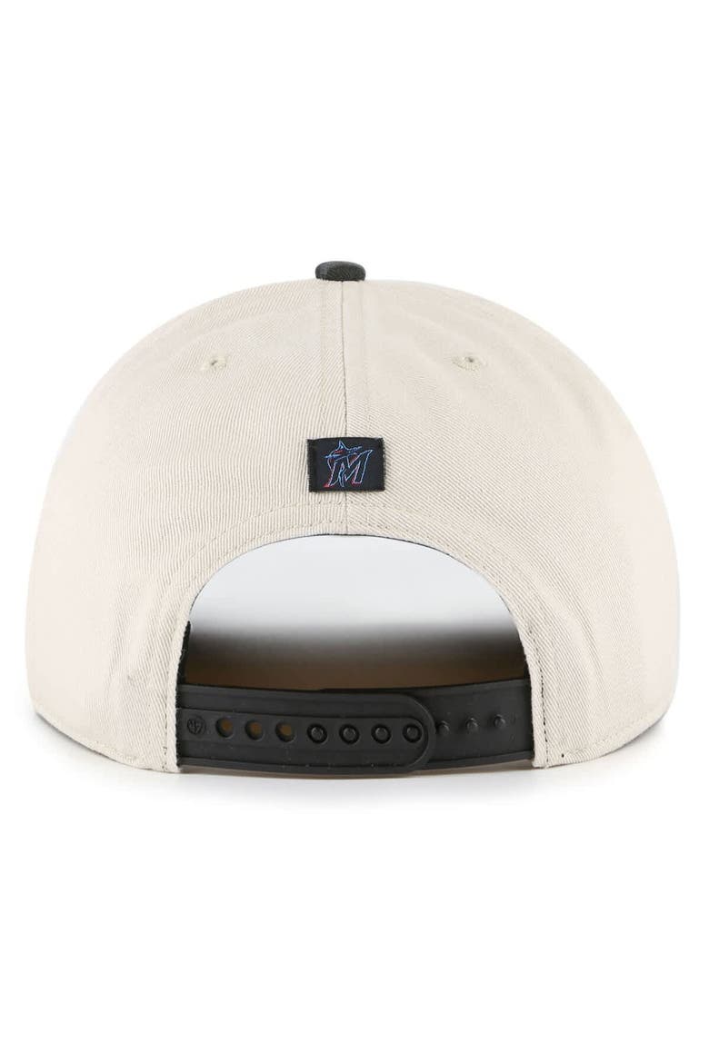 Men's '47 Cream/Black Miami Marlins Fiji Rope Hitch Adjustable Hat, Alternate, color, Cream