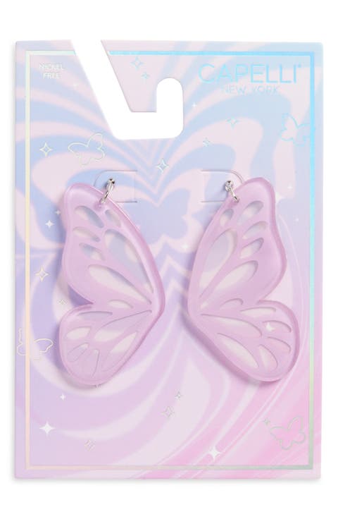 Kids' Butterfly Drop Earrings