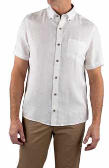 Tailor Vintage Short Sleeve Linen Button-Down Shirt