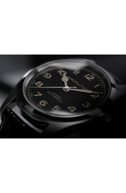 Hamilton Khaki Field Automatic Leather Strap Watch, 42mm