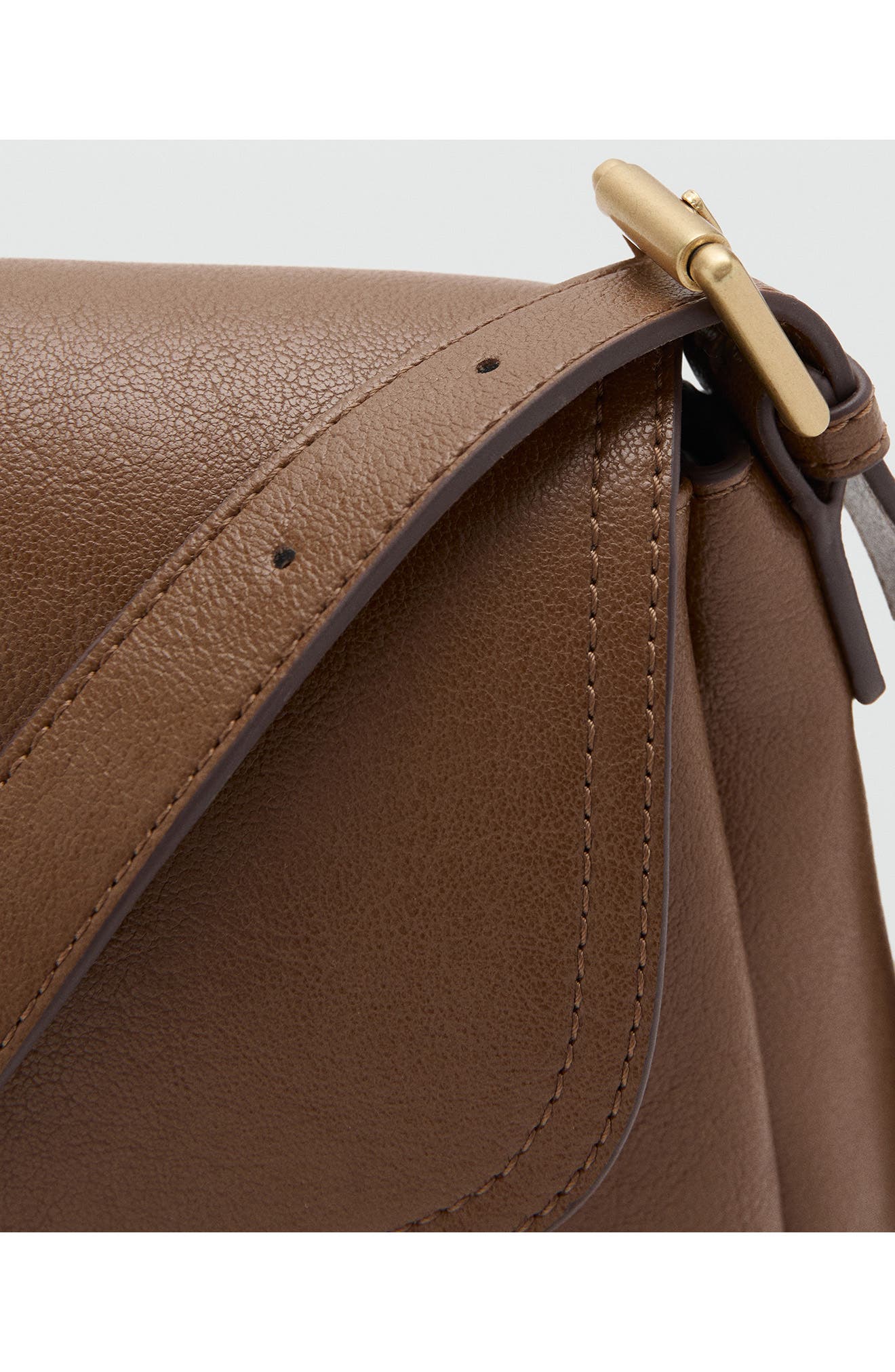 Buckle Shoulder Bag, Alternate, color, MEDIUM BROWN