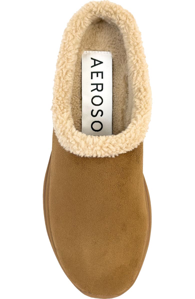 Aerosoles Flory Faux Shearling Slipper, Alternate, color, Tobacco Suede Shearling