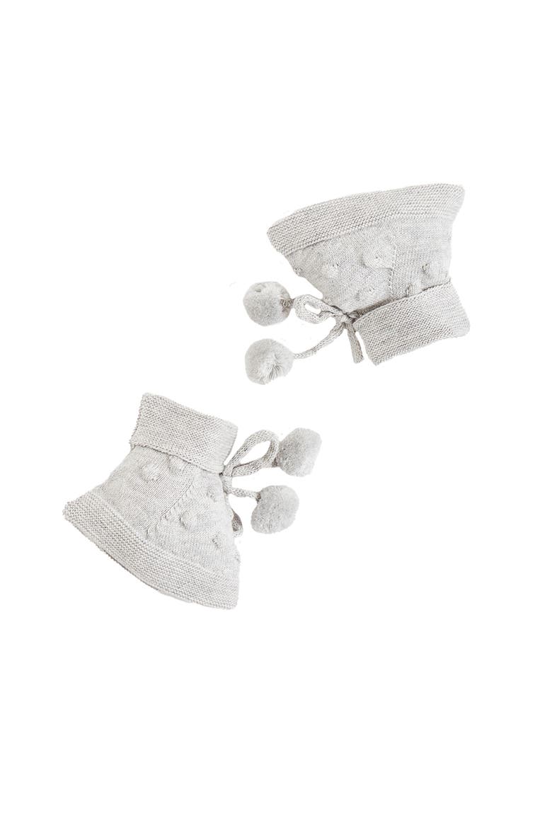 Premium Cotton My First Knit Booties Unisex for Infant, Main, color, Grey