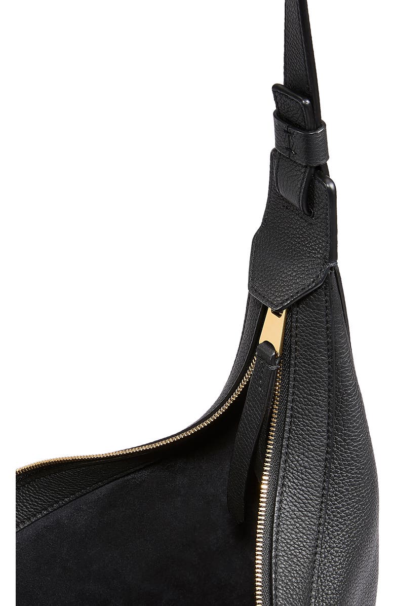 Khaite Small Augustina Suede Hobo Bag, Alternate, color,