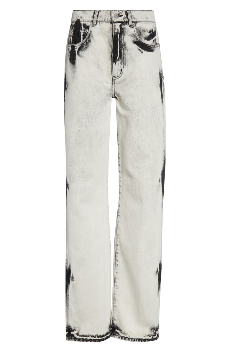 Proenza Schouler Ryman Two-Tone Jeans, Alternate, color, Fade Out Black