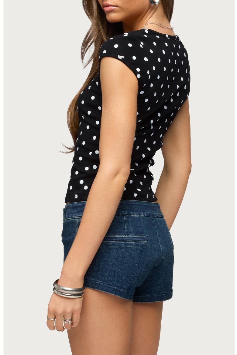 Mookie Dot Crop Top, Alternate, color, BLACK-AND-WHITE
