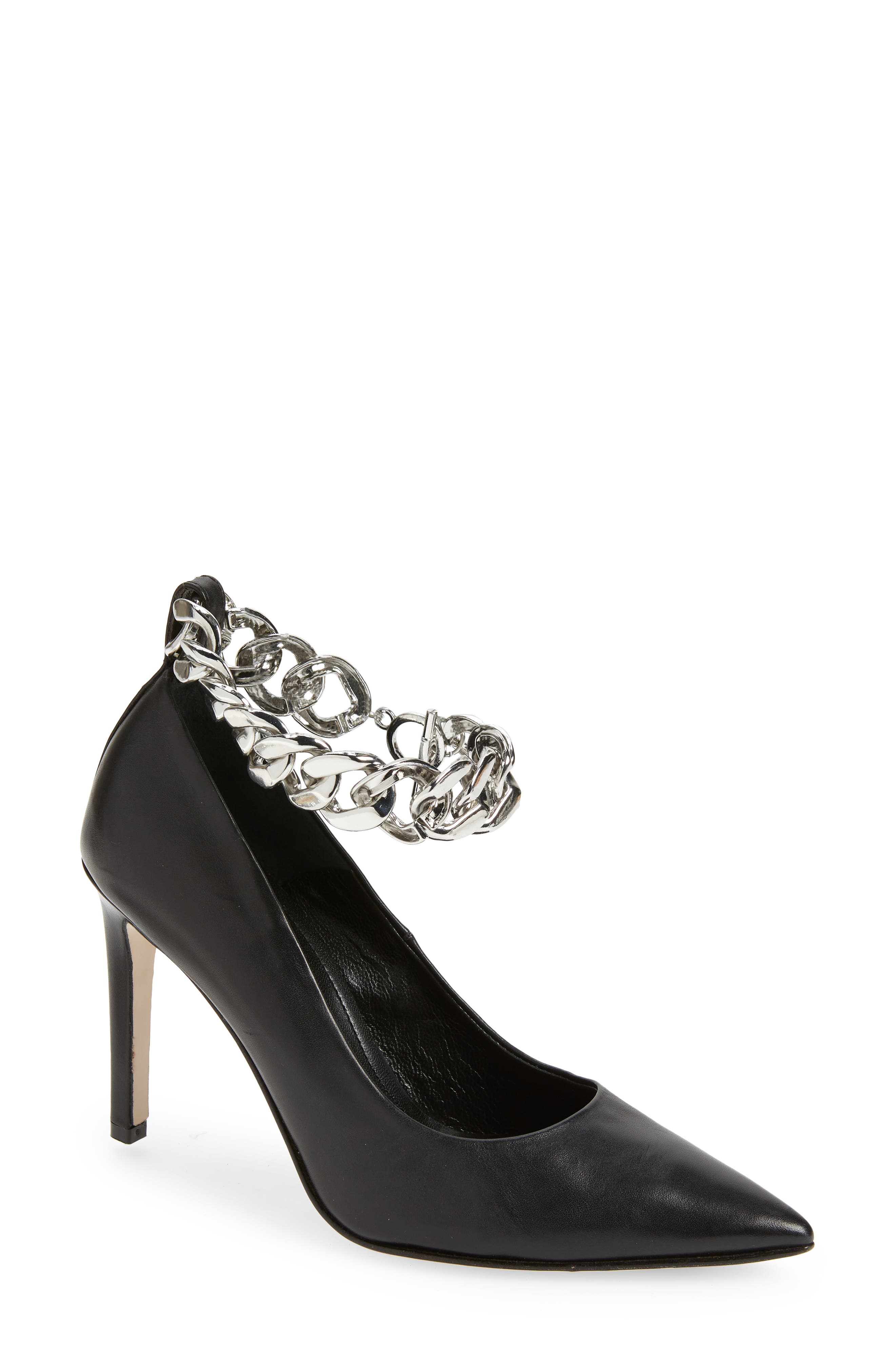 BEAUTIISOLES Justine Chain Ankle Strap Pump, Main, color, 