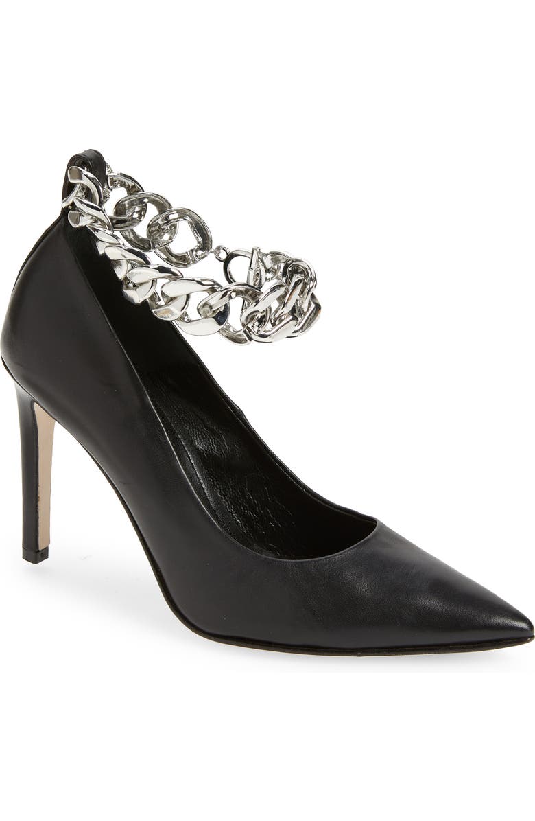 BEAUTIISOLES Justine Chain Ankle Strap Pump, Main, color,