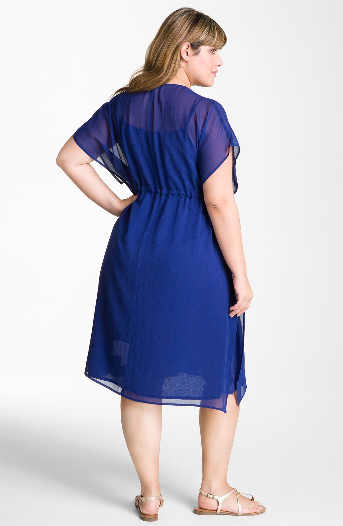 Eileen Fisher Chiffon Overlay Dress (Women) | Nordstrom