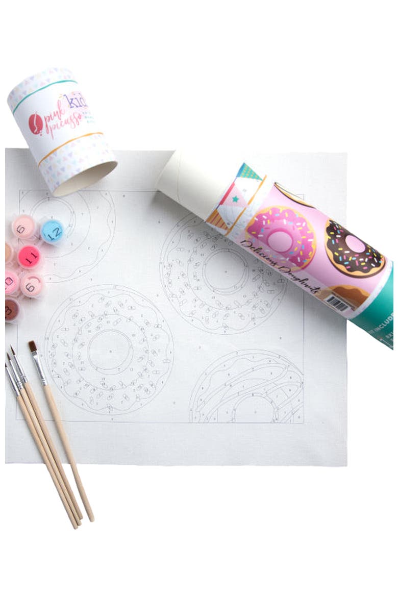 Delicious Doughnuts Paint-by-Numbers Kit, Alternate, color, Pink