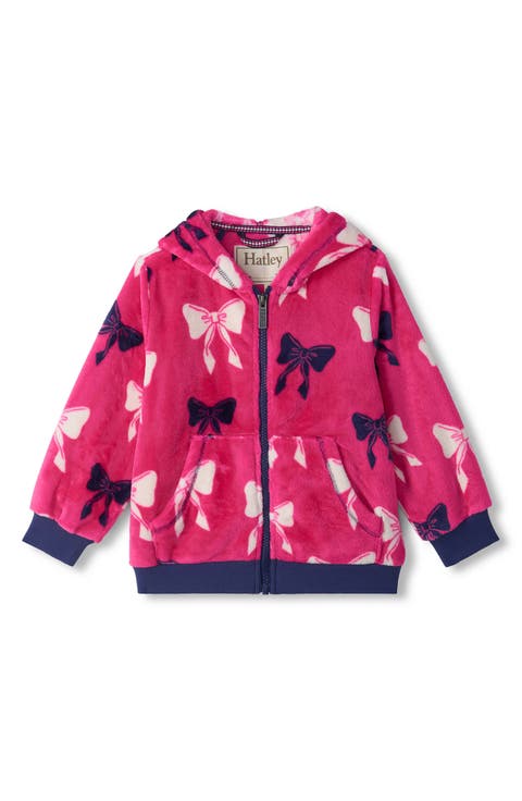 Kids' Bow Fleece Zip Hoodie