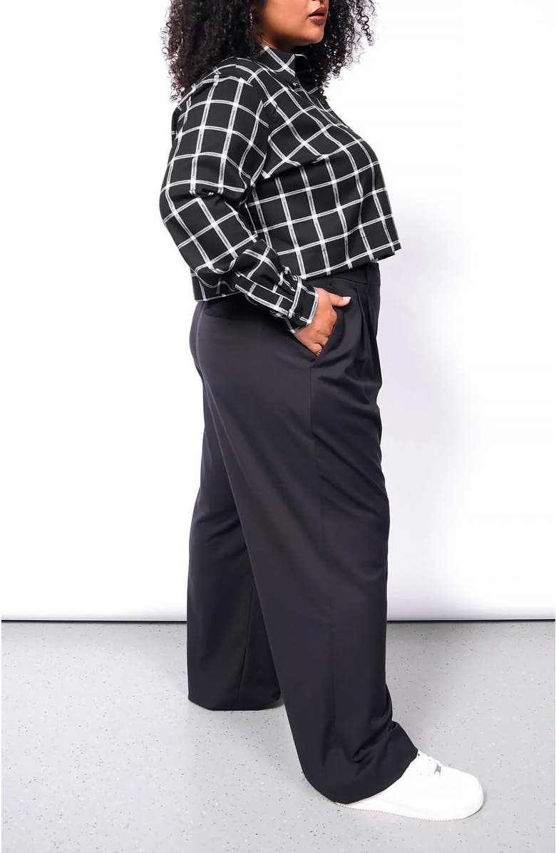 WILDFANG The Essential Flannel Long Sleeve Cropped Button Up, Alternate, color, 