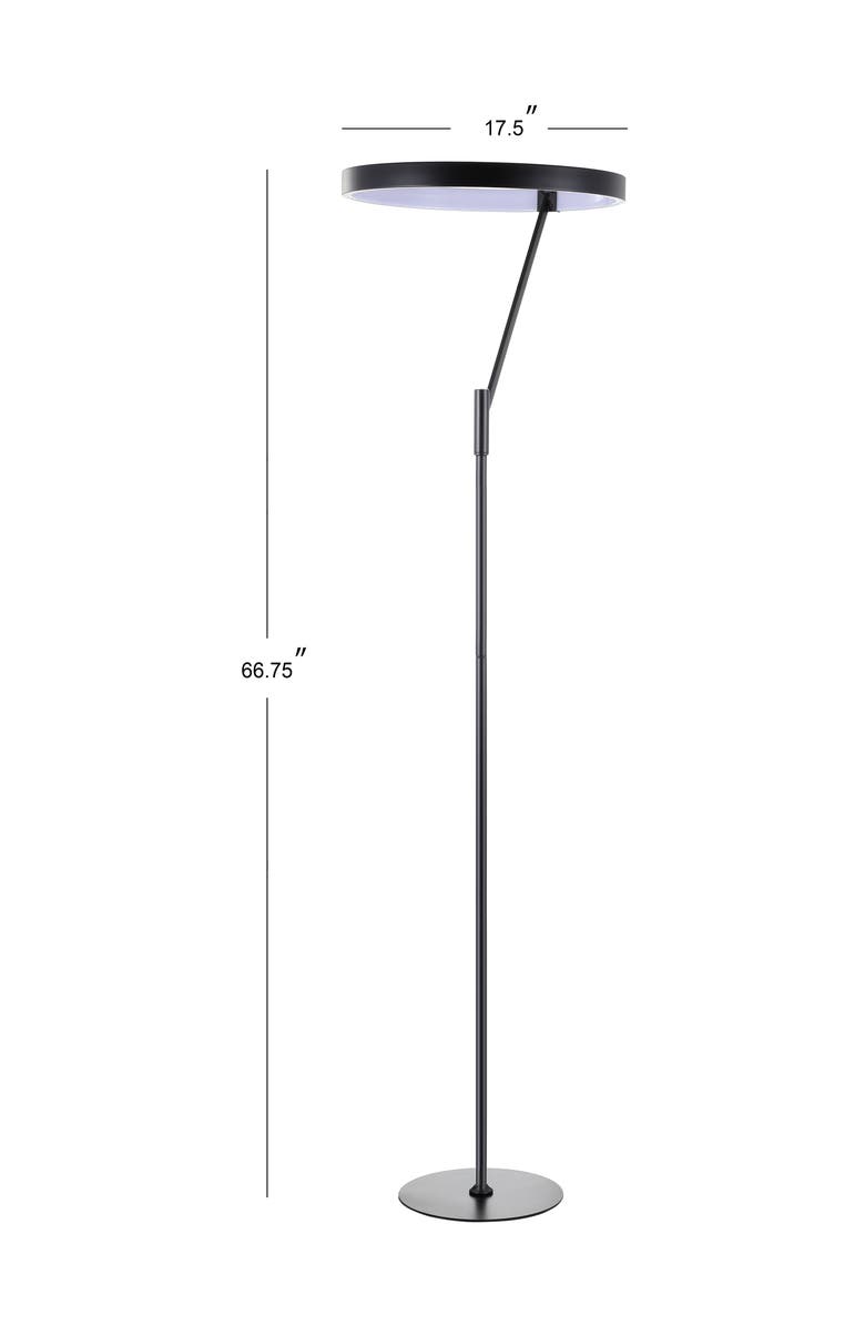 JONATHAN Y Owen 66.7" Integrated LED Metal Floor Lamp, Alternate, color, Black