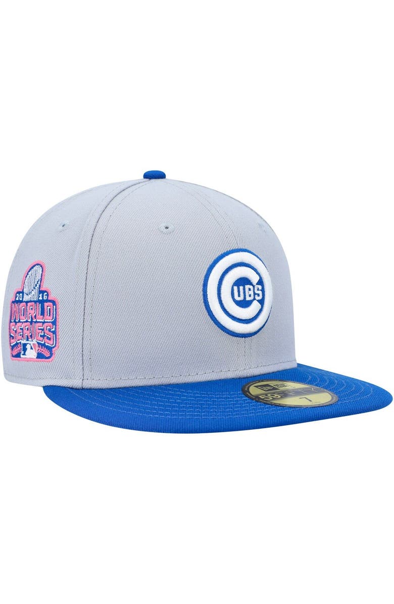 New Era Men's New Era Gray/Blue Chicago Cubs  Dolphin 59FIFTY Fitted Hat, Main, color, 