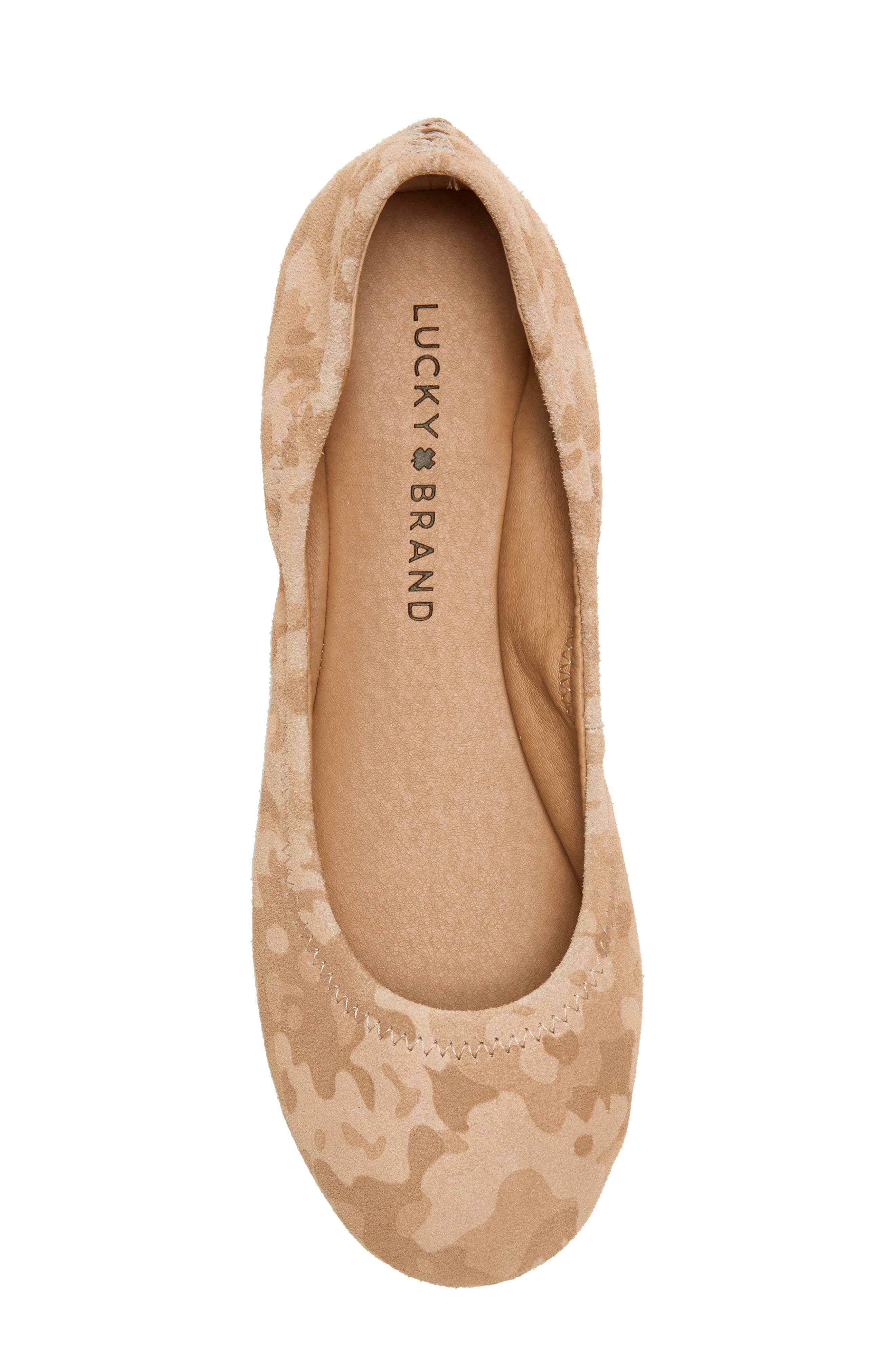 'Emmie' Flat, Alternate, color, STONE LEATHER