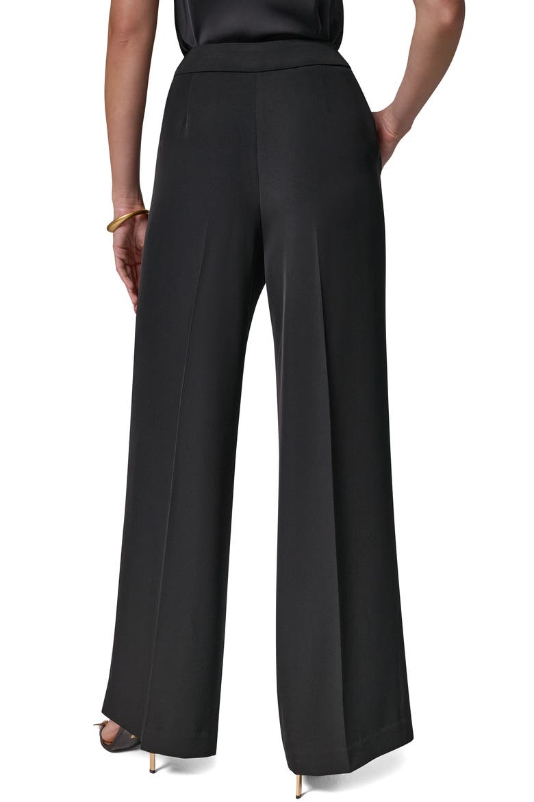 High Waist Wide Leg Pants, Alternate, color, BLACK