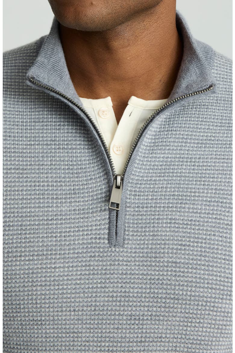 Marvall Quarter Zip Sweater, Alternate, color, GREY