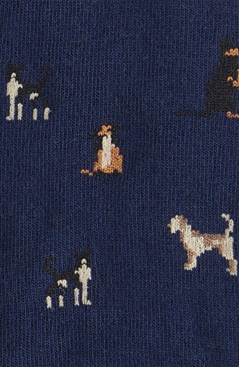Barbour Mavin Dog Cotton Blend Crew Socks, Alternate, color, Mid Blue/Dog