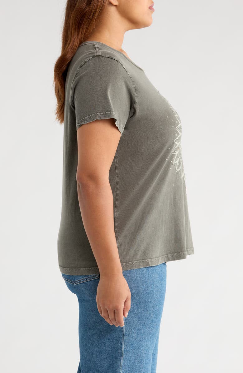 Lucky Brand Embellished Sun Graphic T-Shirt, Alternate, color, Beluga