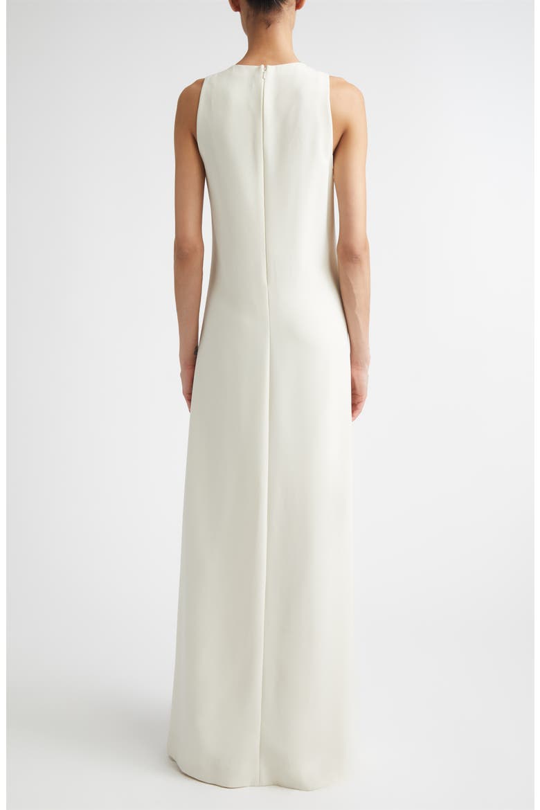 Peony Embroidered Appliqué Column Gown, Alternate, color, CREAM/YELLOW