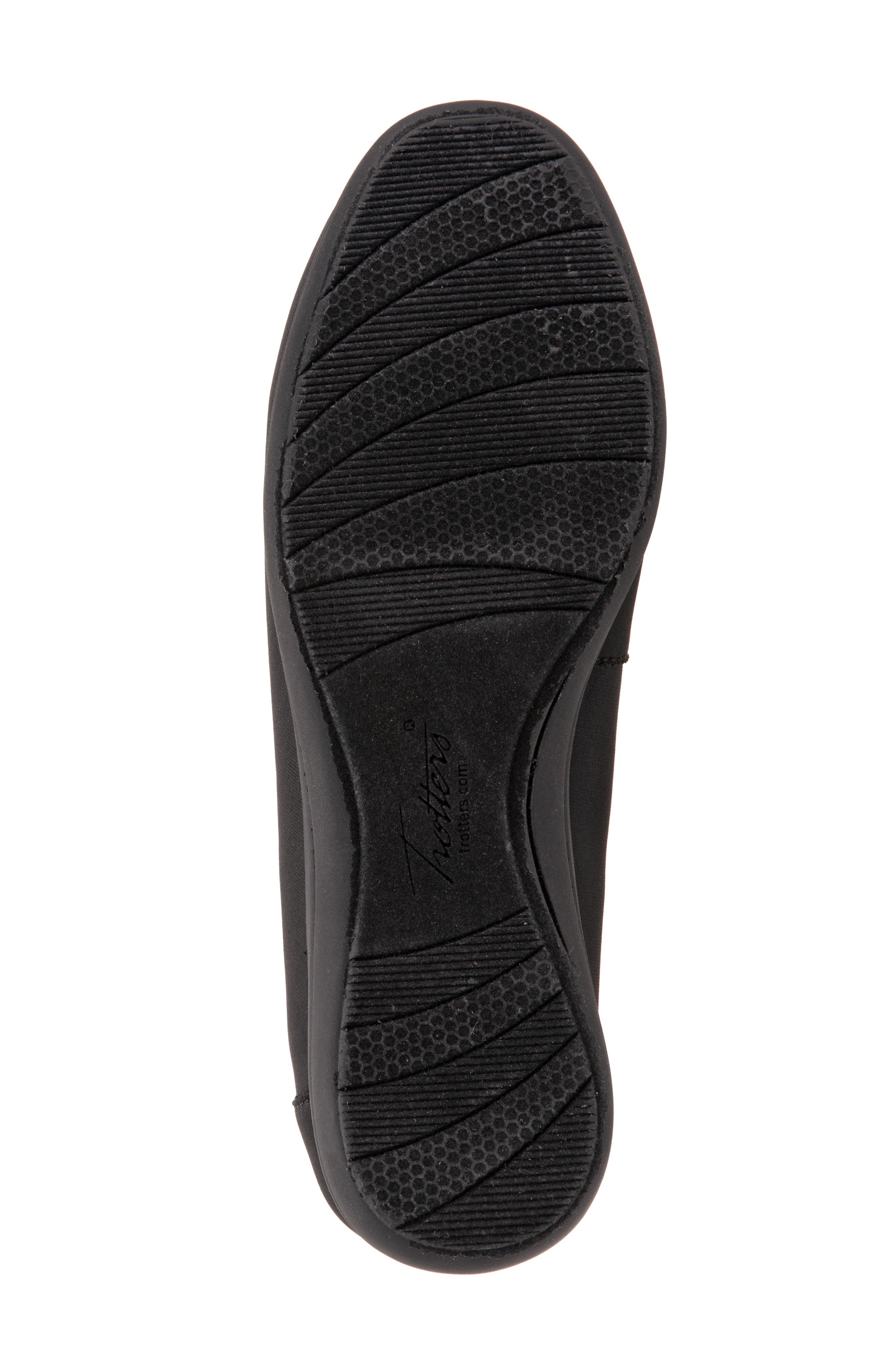 Trotters Danni Leather & Suede Flat, Alternate, color, Black