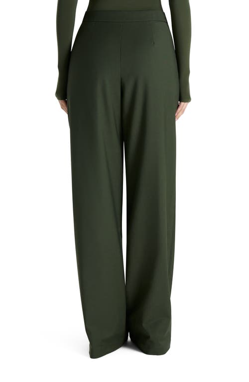 Naked Wardrobe High Waist Wide Leg Pants In Green