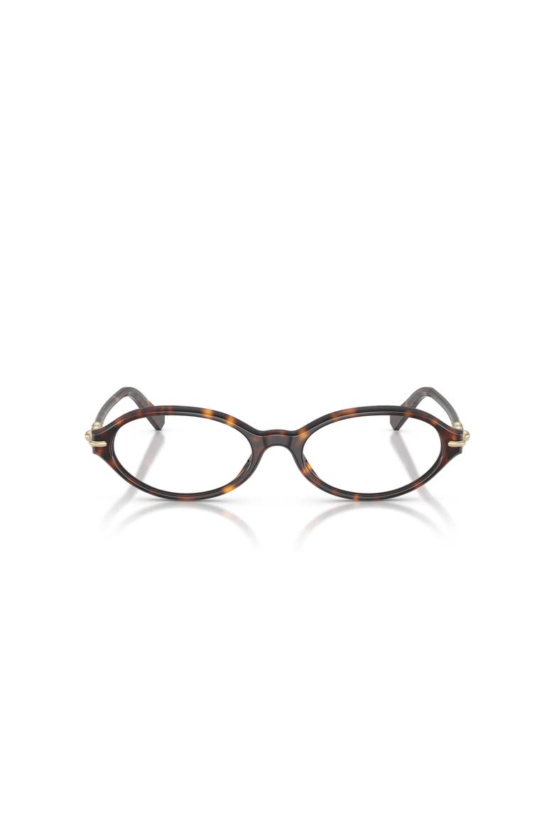 51mm Oval optical glasses, Alternate, color, Tortoise