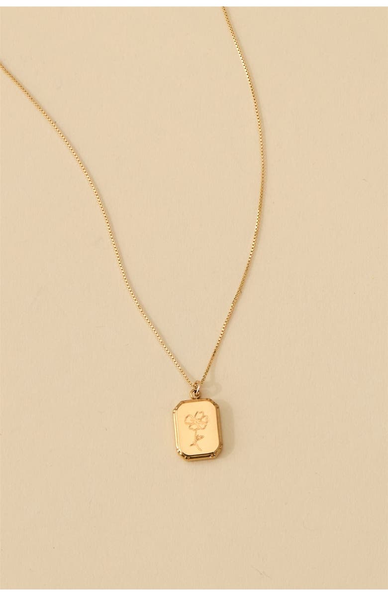 Set & Stones Audrey Birth Flower Necklace, Alternate, color, Gold / March