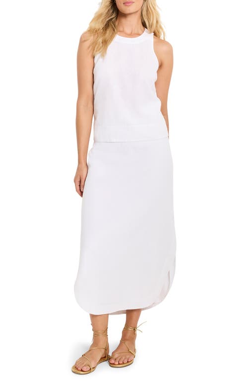 Shop Nic + Zoe Nic+zoe Rumba Linen Blend Curved Hem Skirt