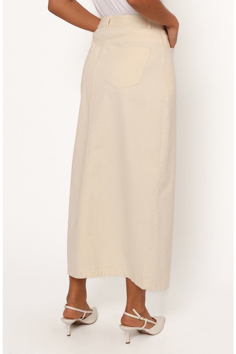 Kellen Slit Front Cotton Corduroy Maxi Skirt, Alternate, color, CREAM