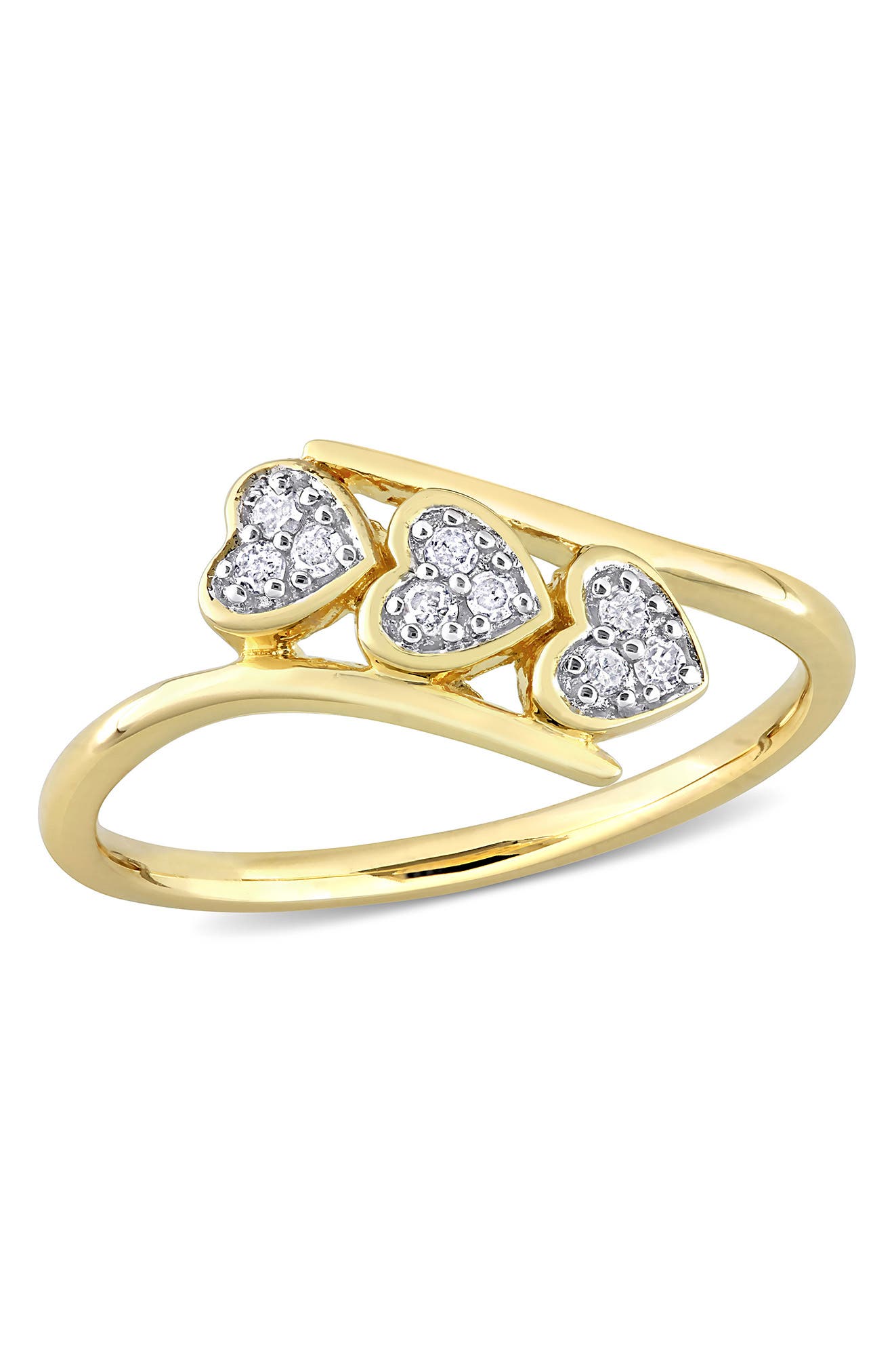 DELMAR Triple Heart Diamond Ring