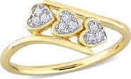 DELMAR Triple Heart Diamond Ring
