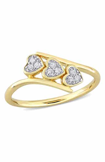 DELMAR Triple Heart Diamond Ring