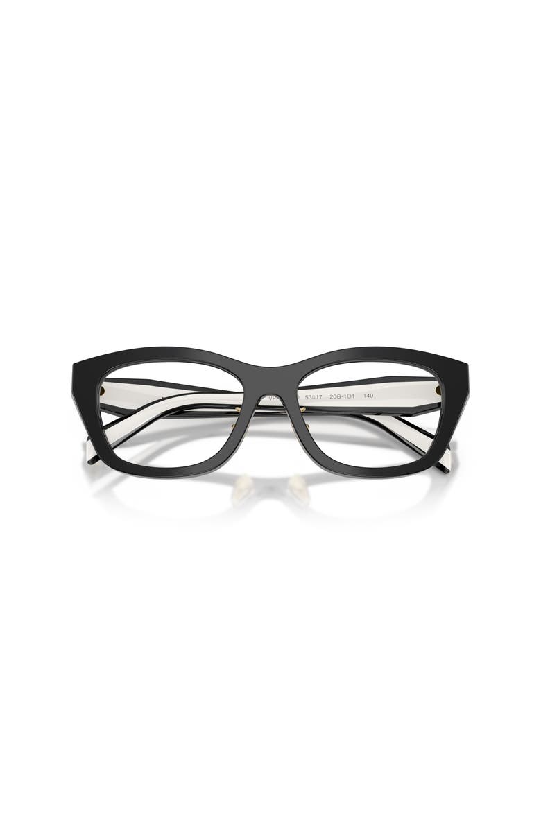Prada 53mm Irregular optical glasses, Alternate, color, Black