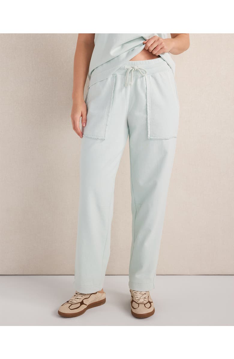Haven Well Within Garment-Dyed Organic Cotton Terry Pants, Main, color, Garment Dye Sea Glass