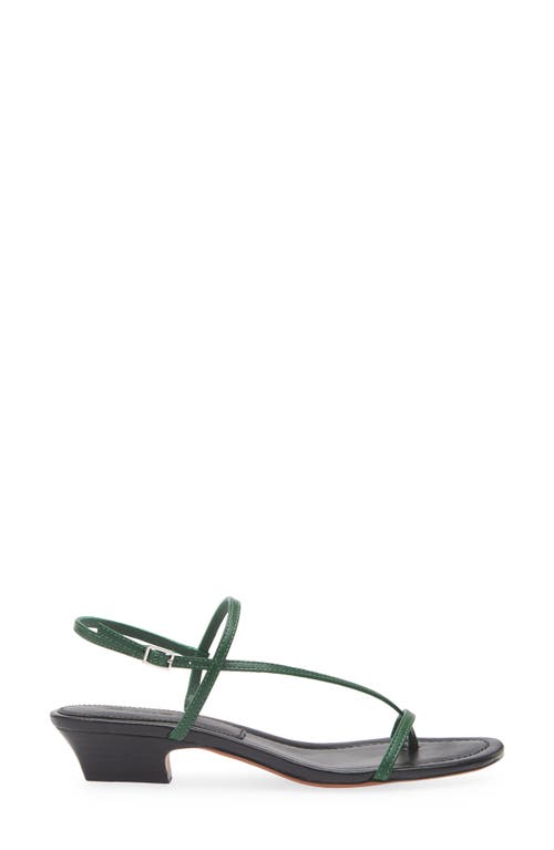 Madewell The Maycie Asymmetric T-strap Sandal In Golf Green