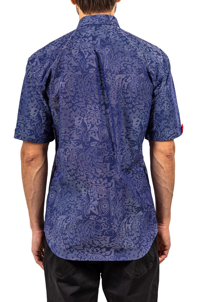 Galileo Ascension 0084 Contemporary Fit Short Sleeve Button-Up Shirt, Alternate, color, BLUE