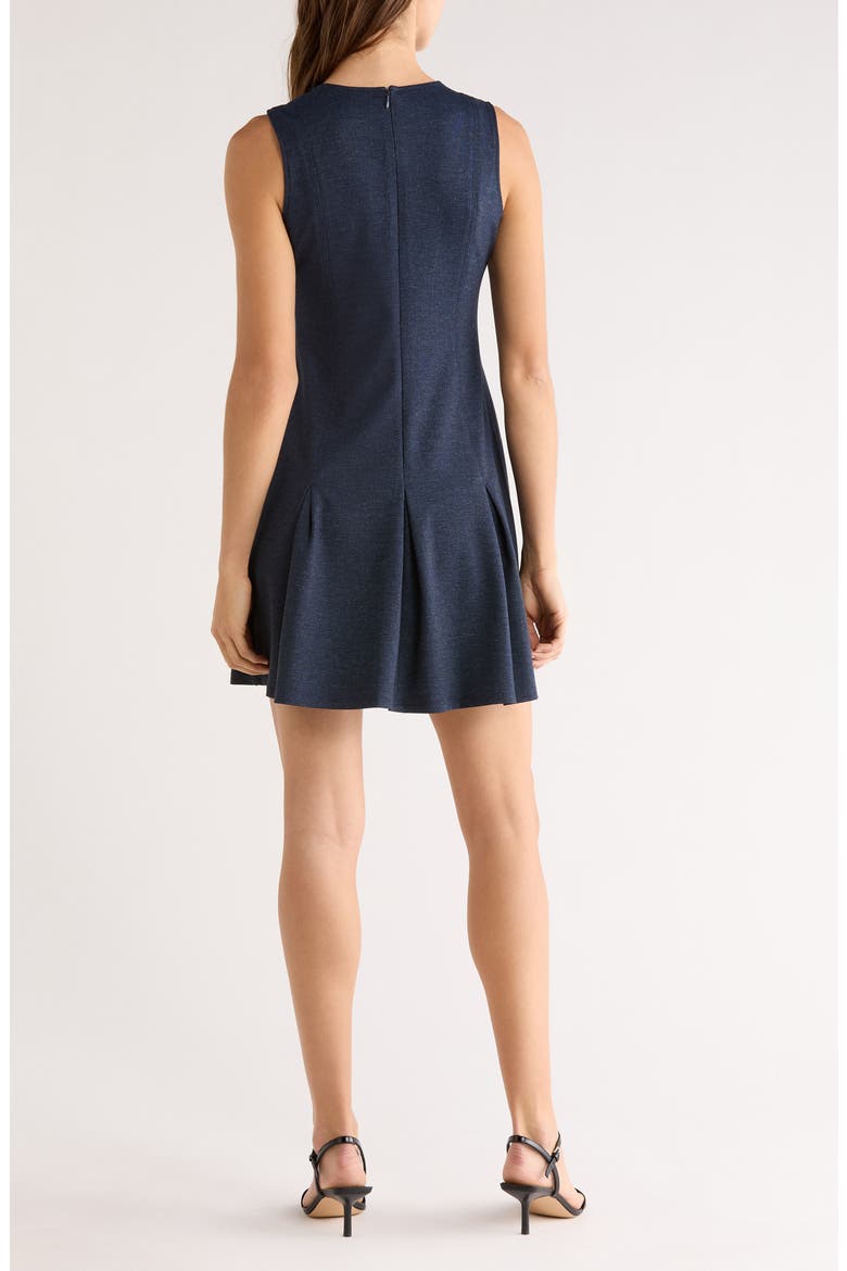 Sleeveless Fit & Flare Dress, Alternate, color, INDIGO NAVY
