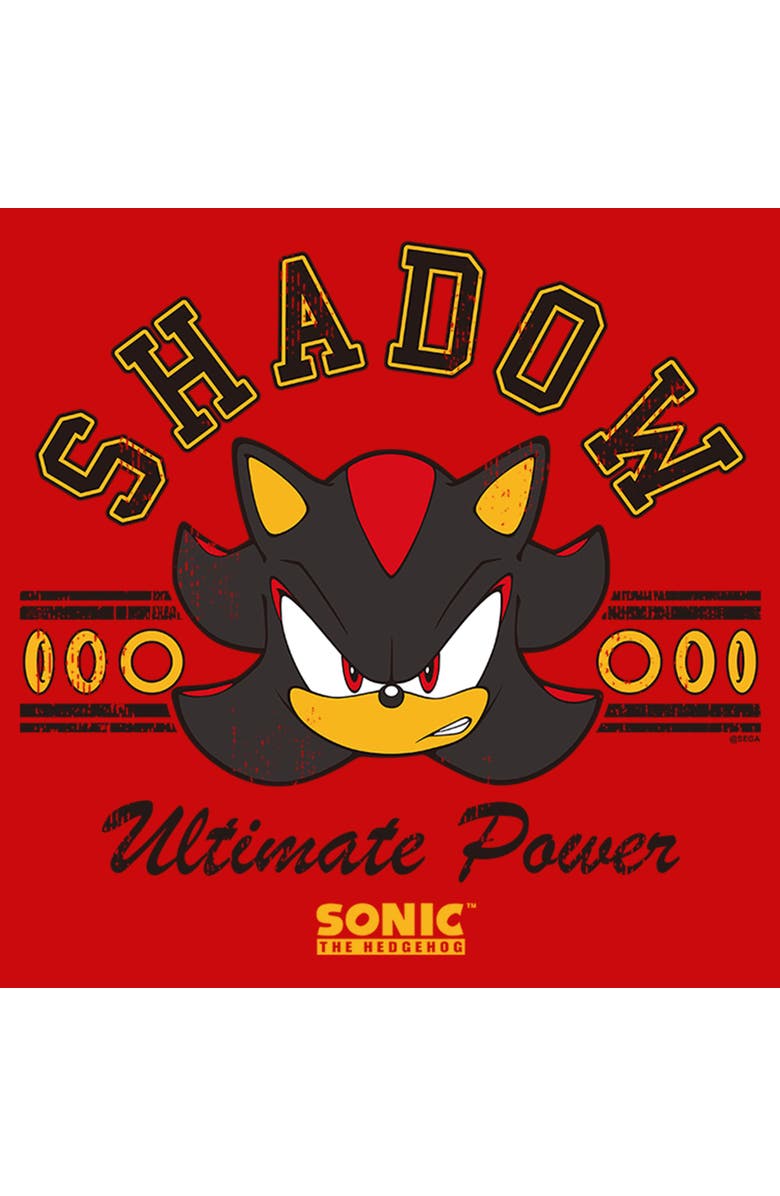 Sonic the Hedgehog Boy's Sonic the Hedgehog Shadow Ultimate Power  Graphic T-Shirt, Alternate, color, Red