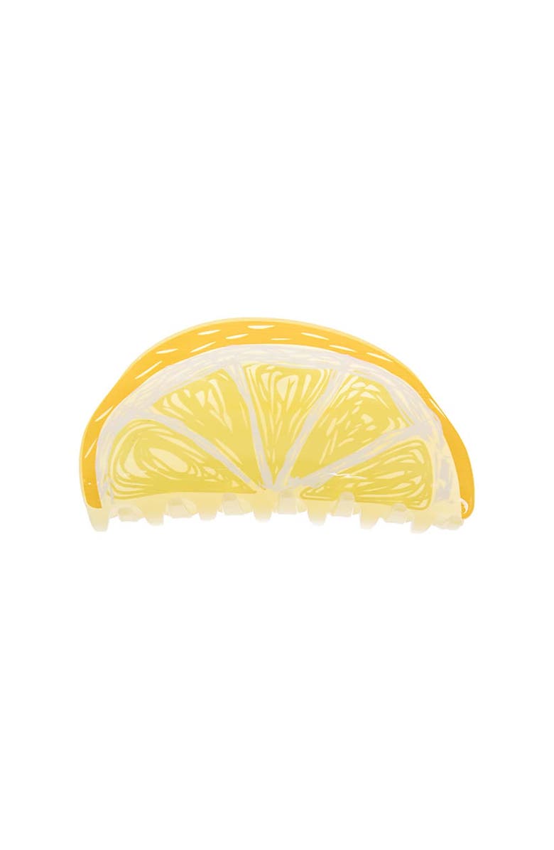 BY ADINA EDEN Lemon Slice Hair Claw Clip, Main, color, Yellow