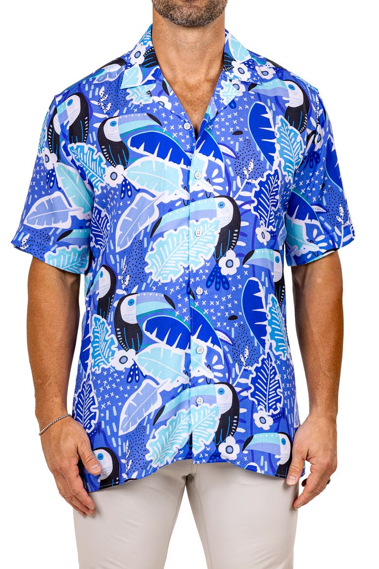 Apachi Marthy Camp Shirt, Main, color, BLUE