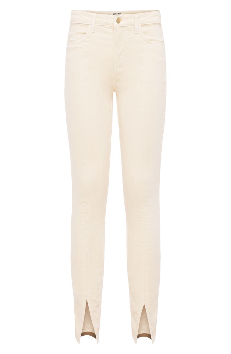 L'AGENCE Jyothi High Waist Split Ankle Skinny Jeans, Alternate, color, Champagne