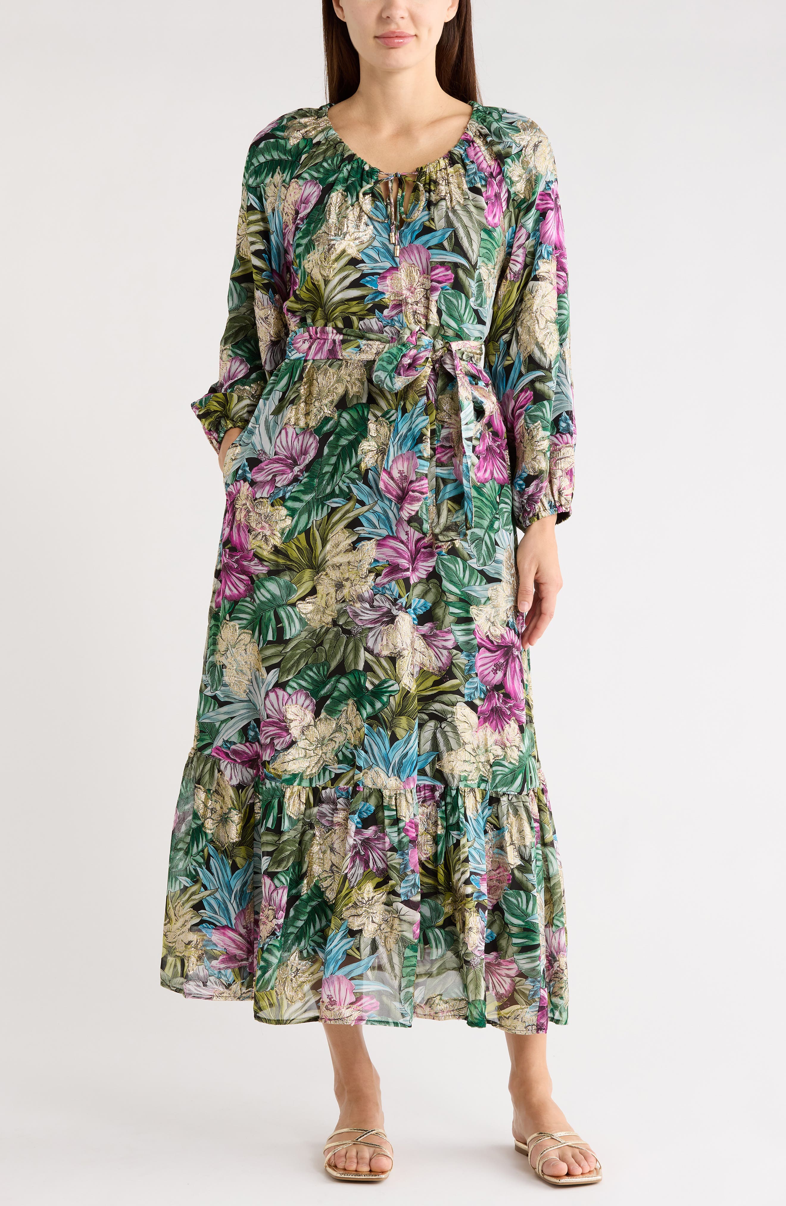 Tommy Bahama Jungle Jewels Metallic Maxi Dress
