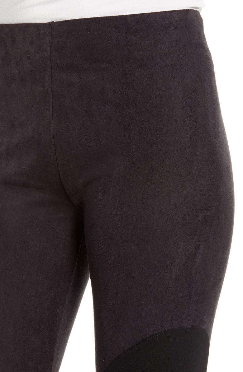 Lysse ́ Angled Seam Faux Suede Leggings, Alternate, color, 