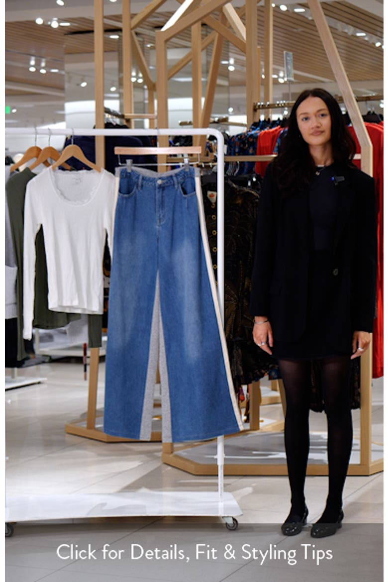 Stripe Wide Leg Jeans video