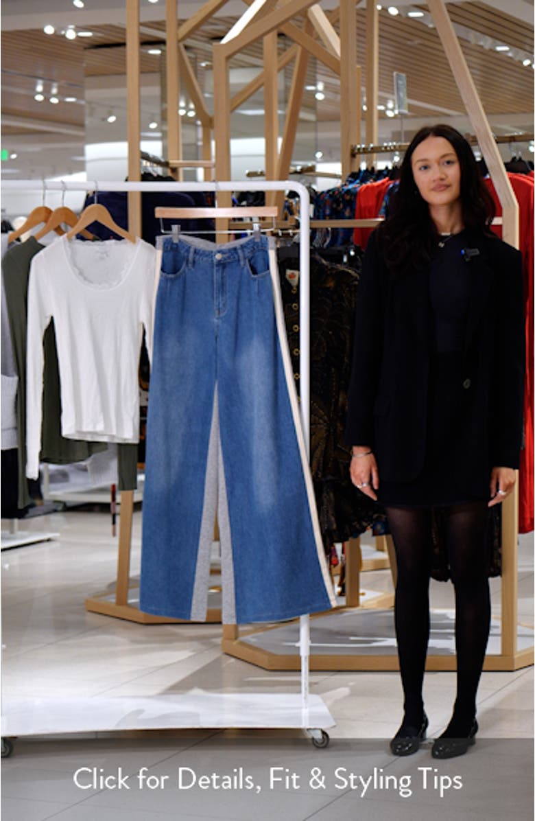 Stripe Wide Leg Jeans, sales video thumbnail