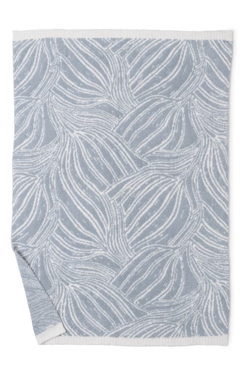 Barefoot Dreams Cozychic Flowing Petals Throw In Moonwater/pearl