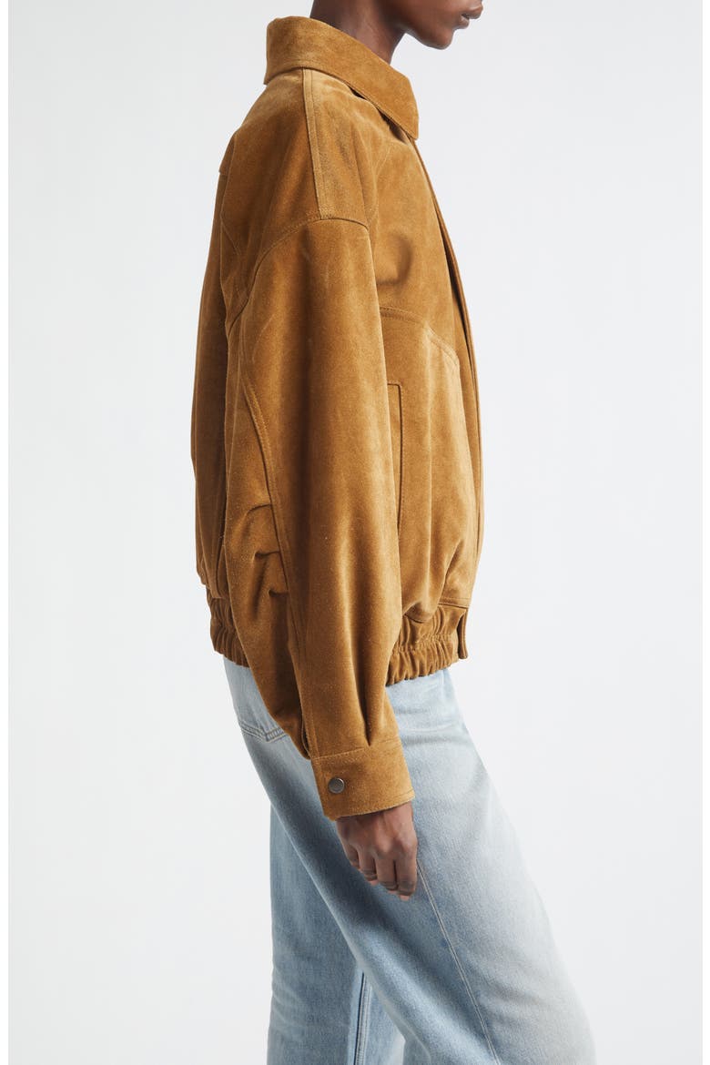 Suede Bomber Jacket, Alternate, color, BRUN CERF